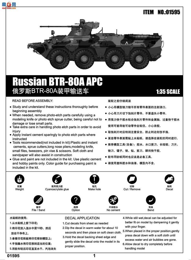 С װ׳ 01595 ˹BTR-80Aװͳ