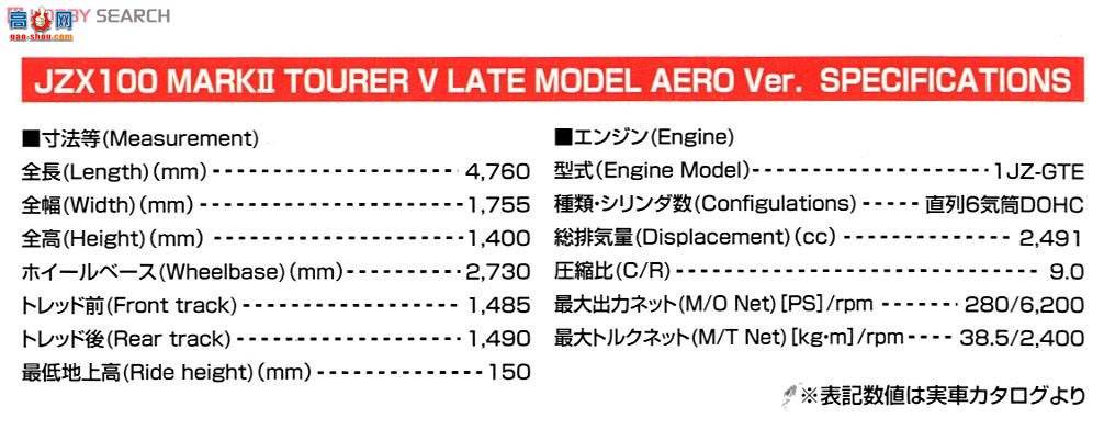 ൺ γ 43 010877 JZX100 MarkII TourerV Late Type Aero Ver