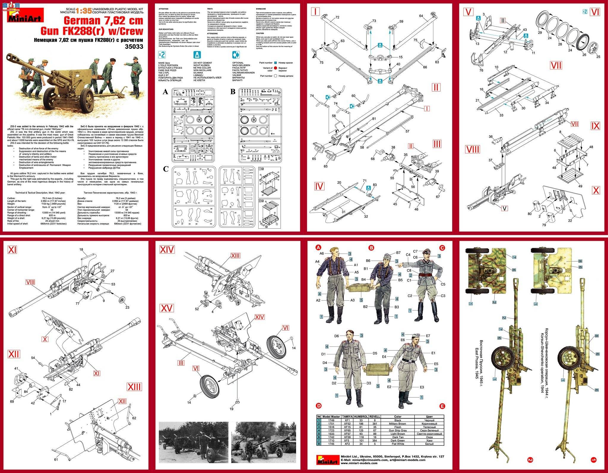 Miniart  35033 ¹ 7.62CM FK288(r)ڼڱ