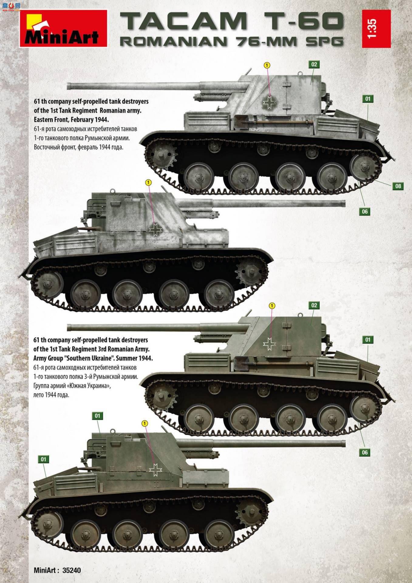 MiniArt  35240 TACAM T-60(r)76mmлڴڹ