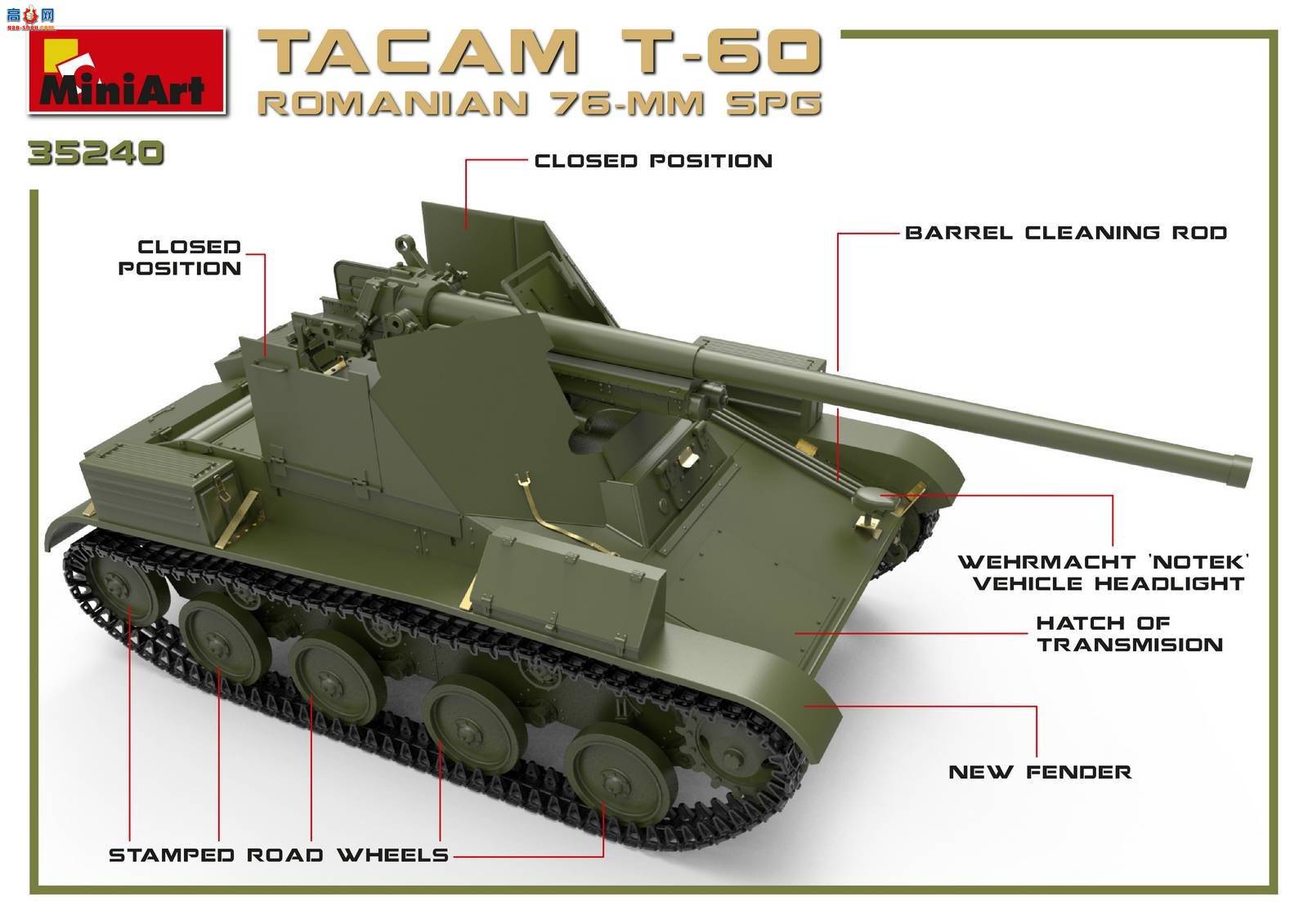 MiniArt  35240 TACAM T-60(r)76mmлڴڹ