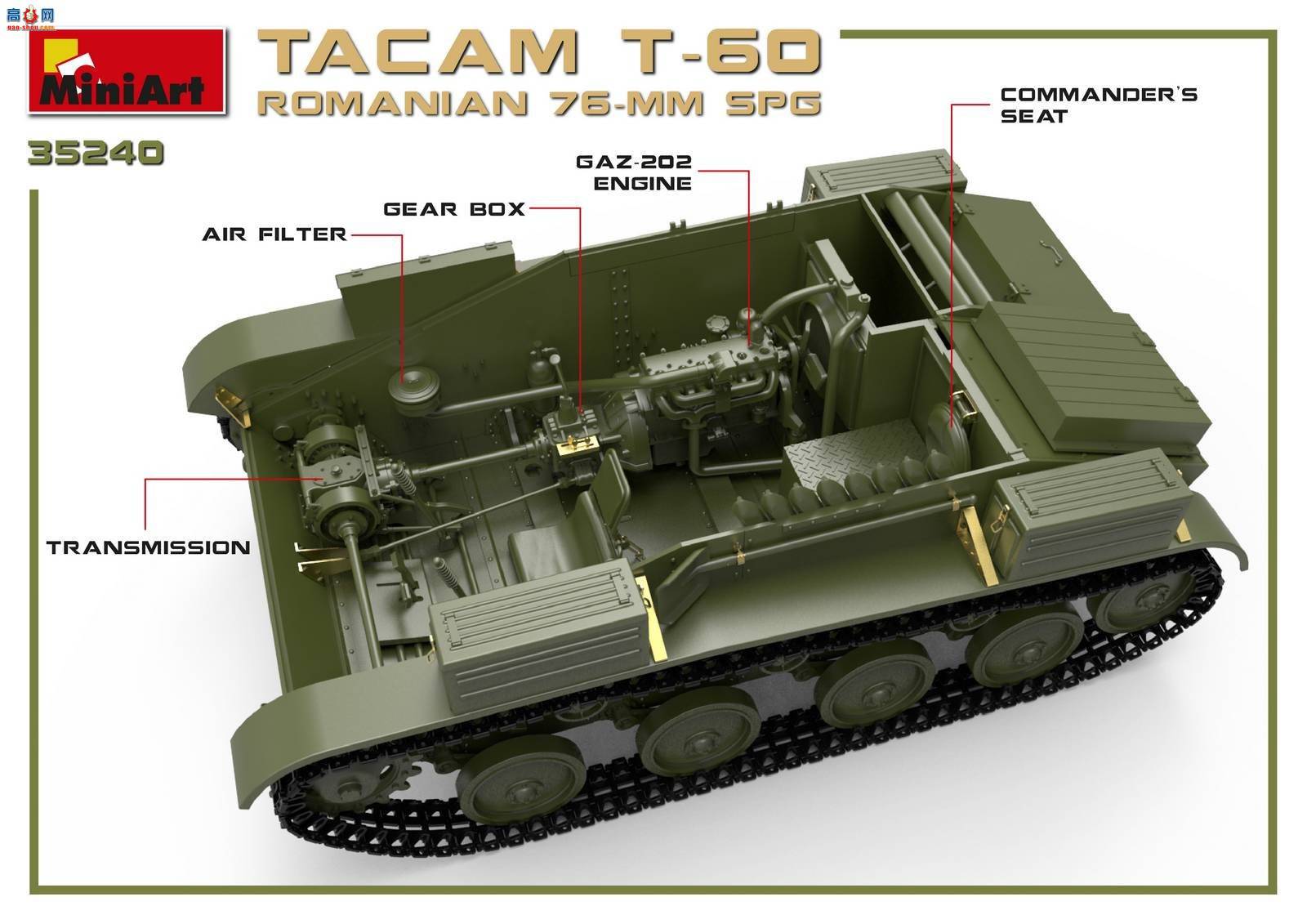 MiniArt  35240 TACAM T-60(r)76mmлڴڹ