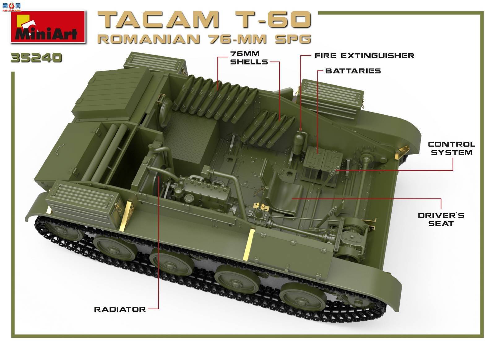 MiniArt  35240 TACAM T-60(r)76mmлڴڹ