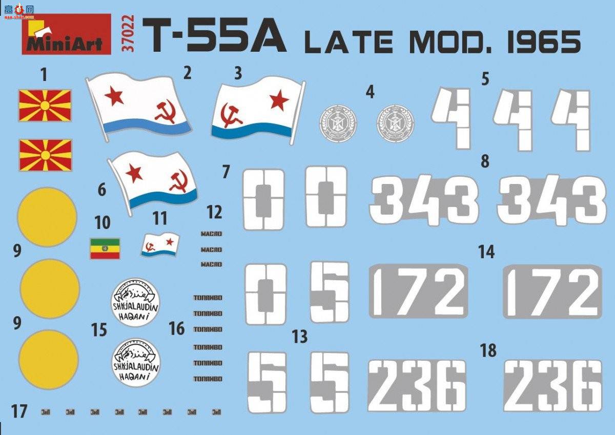 MiniArt ̹ 37022 T-55A  1965 ڹ