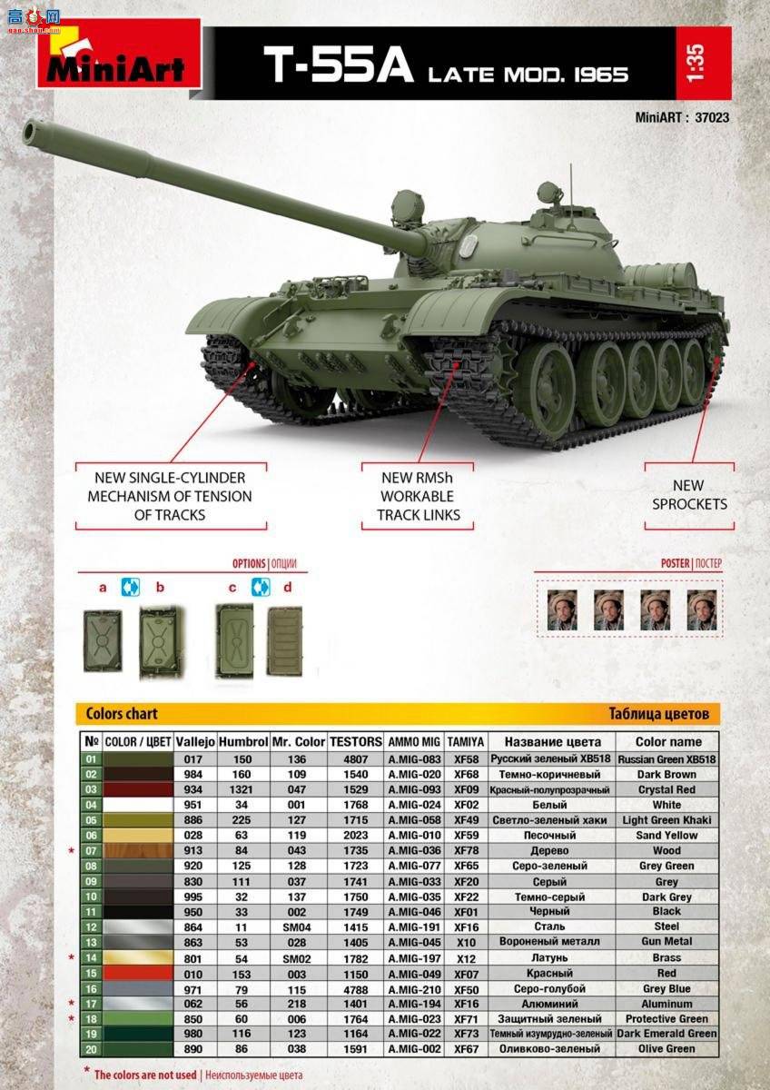 MiniArt ̹ 37023 T-55A  1965