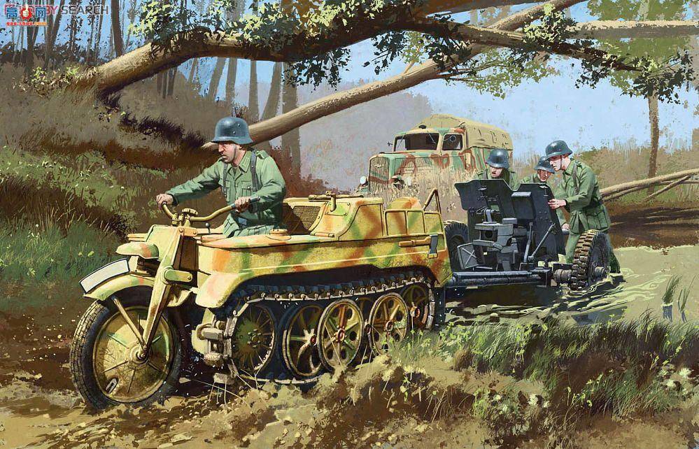  Ĵ 6446 ¹Sd.Kfz.2 Kettenkraat+3.7cm PaK 36+¹ʿ