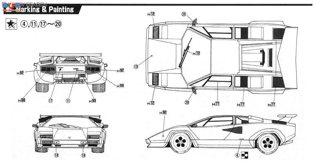 ʿ ܳ EM14 082844 Countach 5000 Quattrovalvole