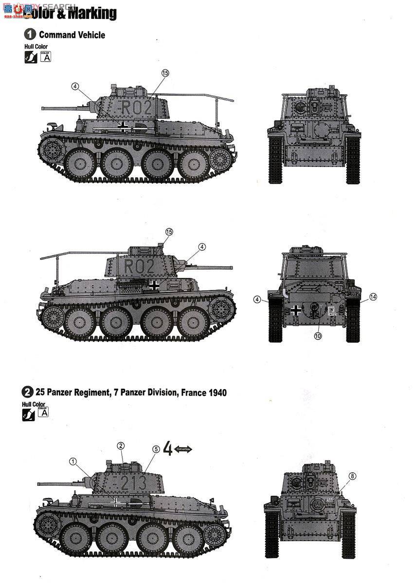 HobbyBoss ̹ 80138 ¹Pz.Kpfw./Pz.BfWg 38(t) Ausf. B̹