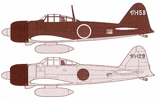 长谷川 战斗机 00949 三菱 A6M3 零式战斗机 22/32型“岩国航空兵组合”(2套)