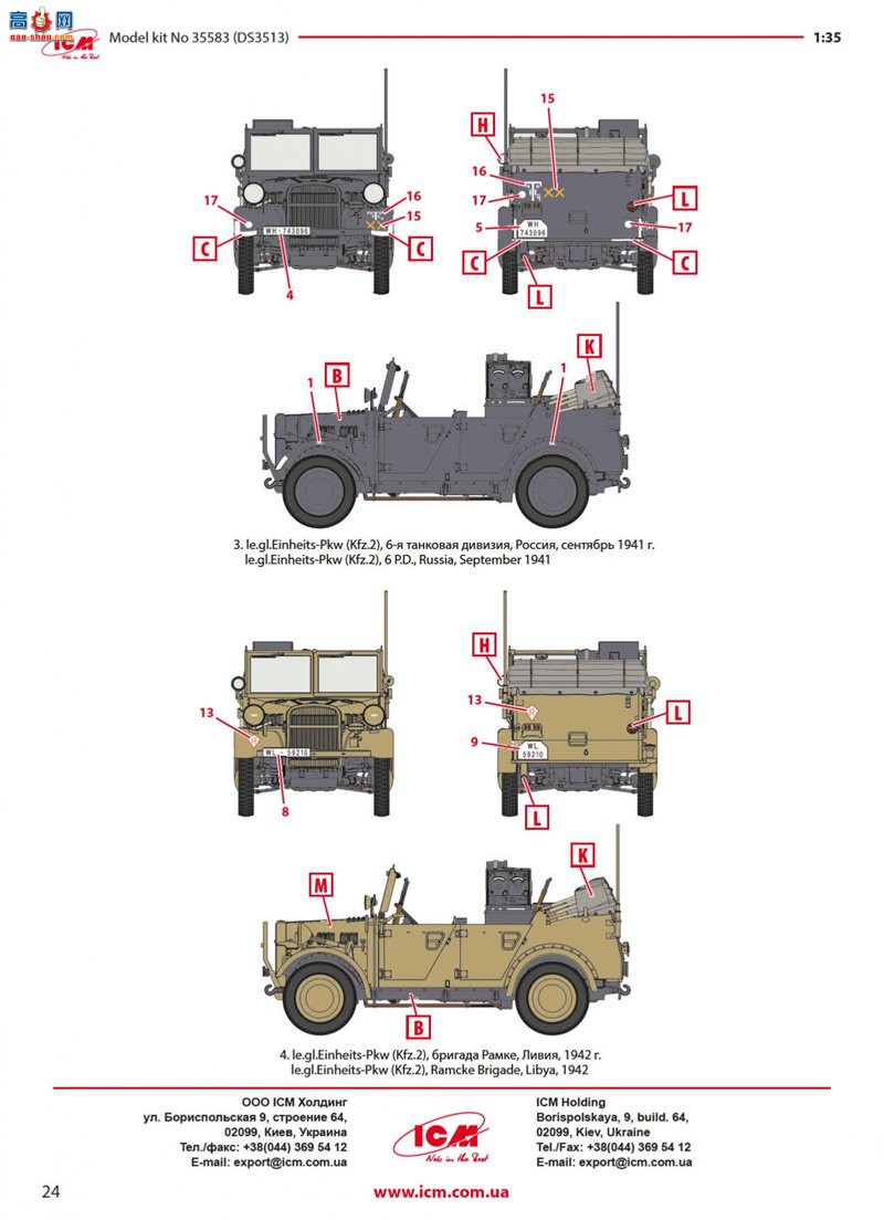 ICM  35583 le.gl.Einheitz-Pkw Kfz.2 ս¹ߵͨų