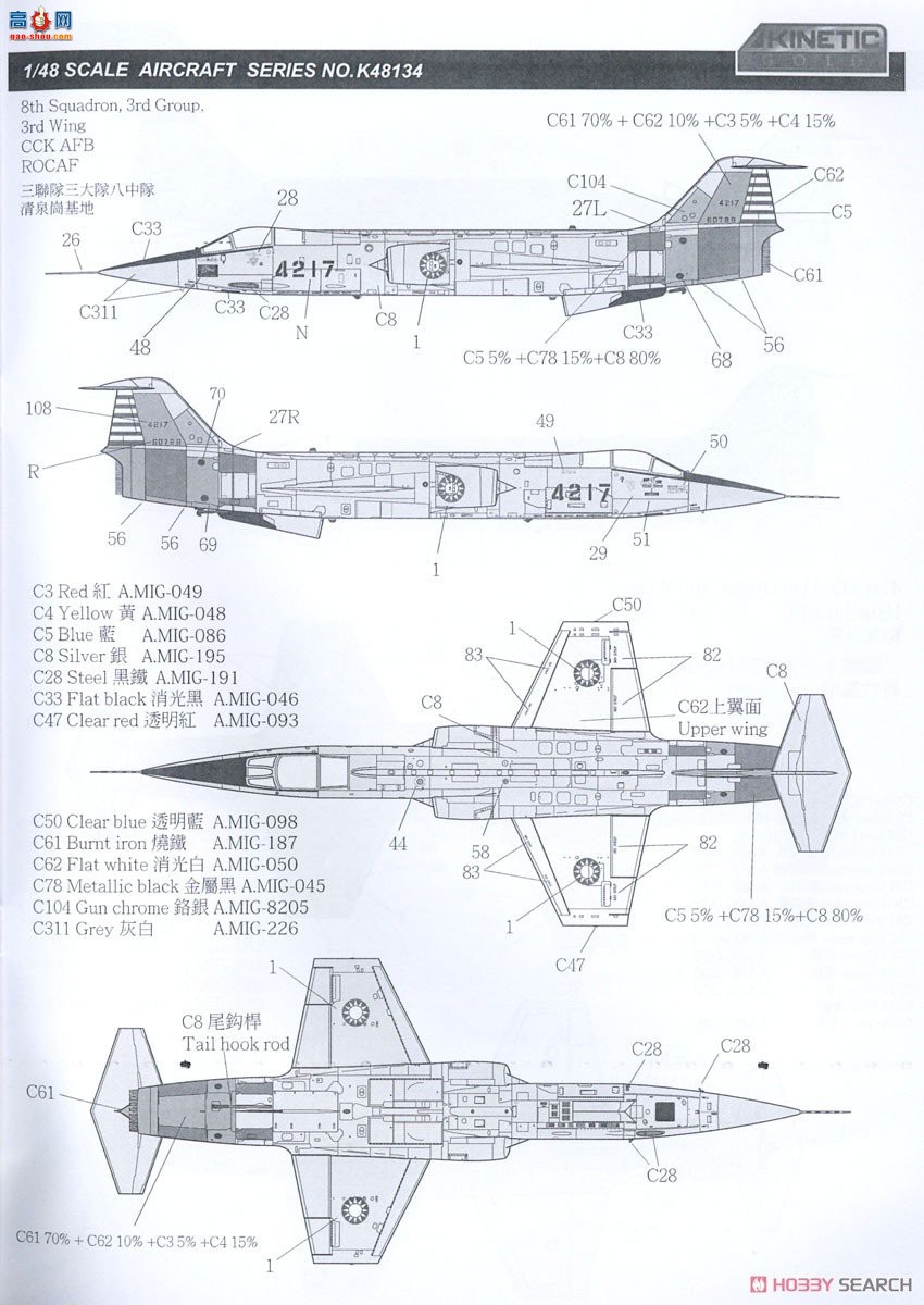 KINETIC 48134 F-104A/TF-104Ǽս ̨վ