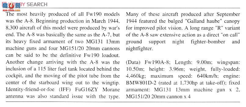 ȴ 02078 ֶ Fw190A-8/D-9 ``2飩