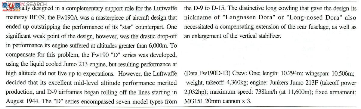 ȴ ս 02115 ֶ Fw190D-11/13 ϣ2飩