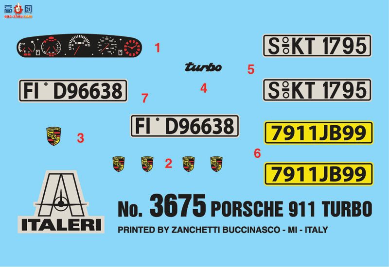  ITALERI ܳ 3675 ʱ 911 Turbo-