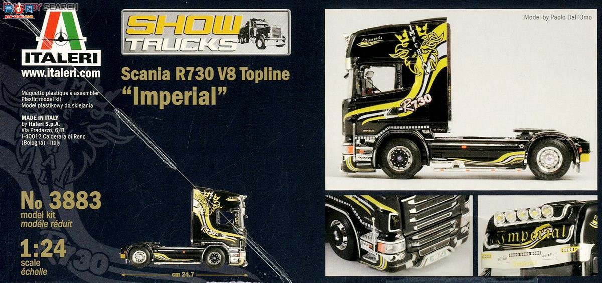 意大利 ITALERI 卡车 3883 斯堪尼亚 R730 V8 Topline `帝国` -