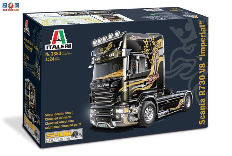 意大利 ITALERI 卡车 3883 斯堪尼亚 R730 V8 Topline `帝国` -
