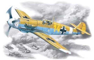 ICM 战斗机 48105 二战德军战斗机 梅塞施密特 Bf 109F-4Z/Trop